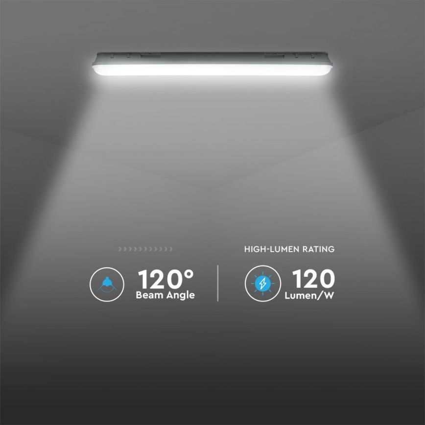 LED technické žiarivkové svietidlo s núdzovým modulom LED/36W/230V 6500K IP65 2200 mAh 120 cm