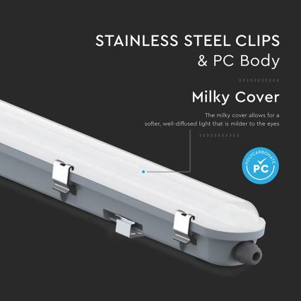 LED technické žiarivkové svietidlo s núdzovým modulom LED/36W/230V 6500K IP65 2200 mAh 120 cm