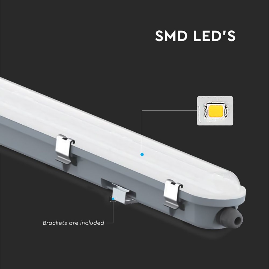 LED technické žiarivkové svietidlo s núdzovým modulom LED/36W/230V 6500K IP65 2200 mAh 120 cm
