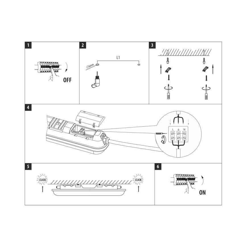 Technické LED žiarivkové svietidlo LED/36W/230V 4200K 120 cm IP65