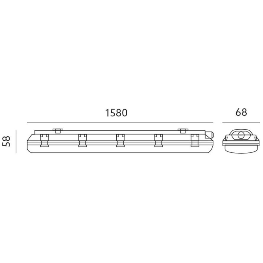 Technické svietidlo so zářivkou T8 1xG13/22W/230V IP65