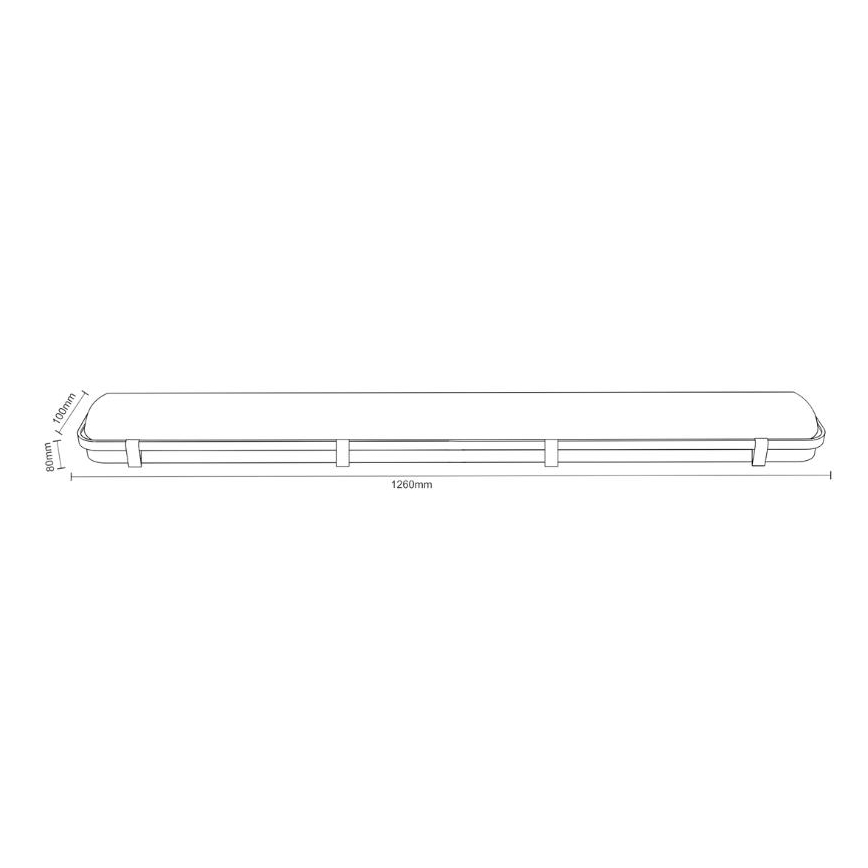 Technické žiarivkové svietidlo T8 2xG13/18W/230V IP65 126 cm