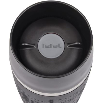 Tefal - Cestovný hrnček 360 ml TRAVEL MUG nerez/čierna