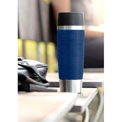 Tefal - Cestovný hrnček 360 ml TRAVEL MUG nerez/tmavomodrá