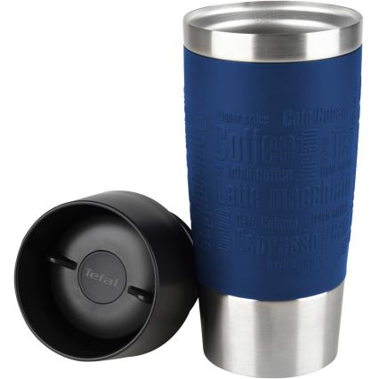 Tefal - Cestovný hrnček 360 ml TRAVEL MUG nerez/tmavomodrá