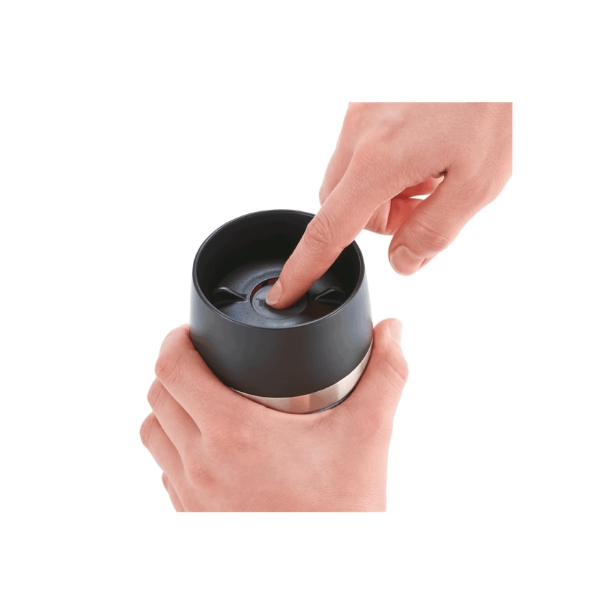 Tefal - Cestovný hrnček 360 ml TRAVEL MUG nerez/tmavomodrá