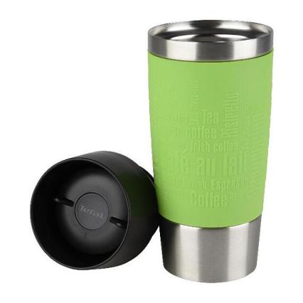 Tefal - Cestovný hrnček 360 ml TRAVEL MUG nerez/zelená