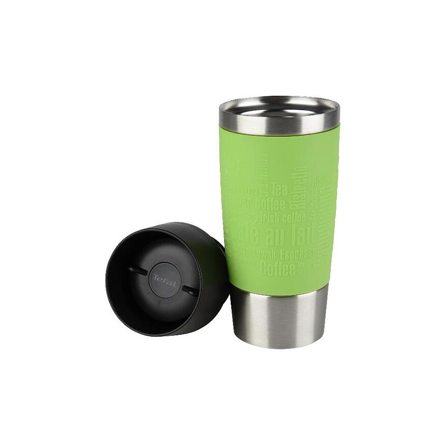 Tefal - Cestovný hrnček 360 ml TRAVEL MUG nerez/zelená