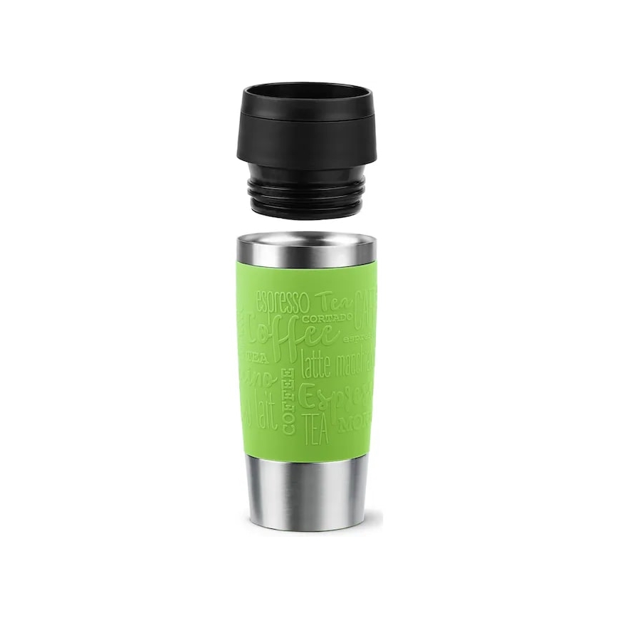 Tefal - Cestovný hrnček 360 ml TRAVEL MUG nerez/zelená