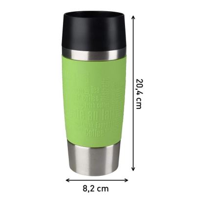 Tefal - Cestovný hrnček 360 ml TRAVEL MUG nerez/zelená