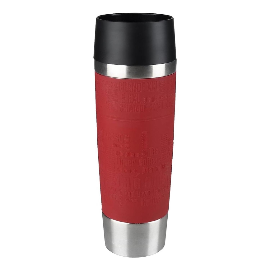 Tefal - Cestovný hrnček 500 ml TRAVEL MUG nerez/červená