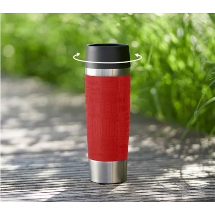 Tefal - Cestovný hrnček 500 ml TRAVEL MUG nerez/červená