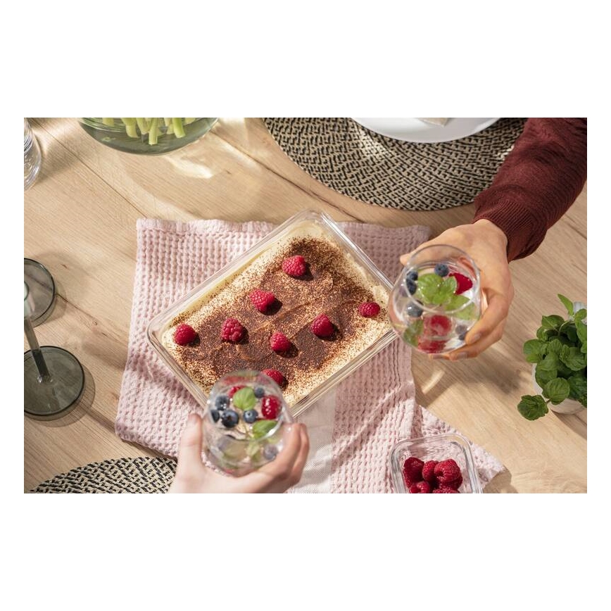 Tefal - Dóza na potraviny 2 l MSEAL GLASS červená/sklo