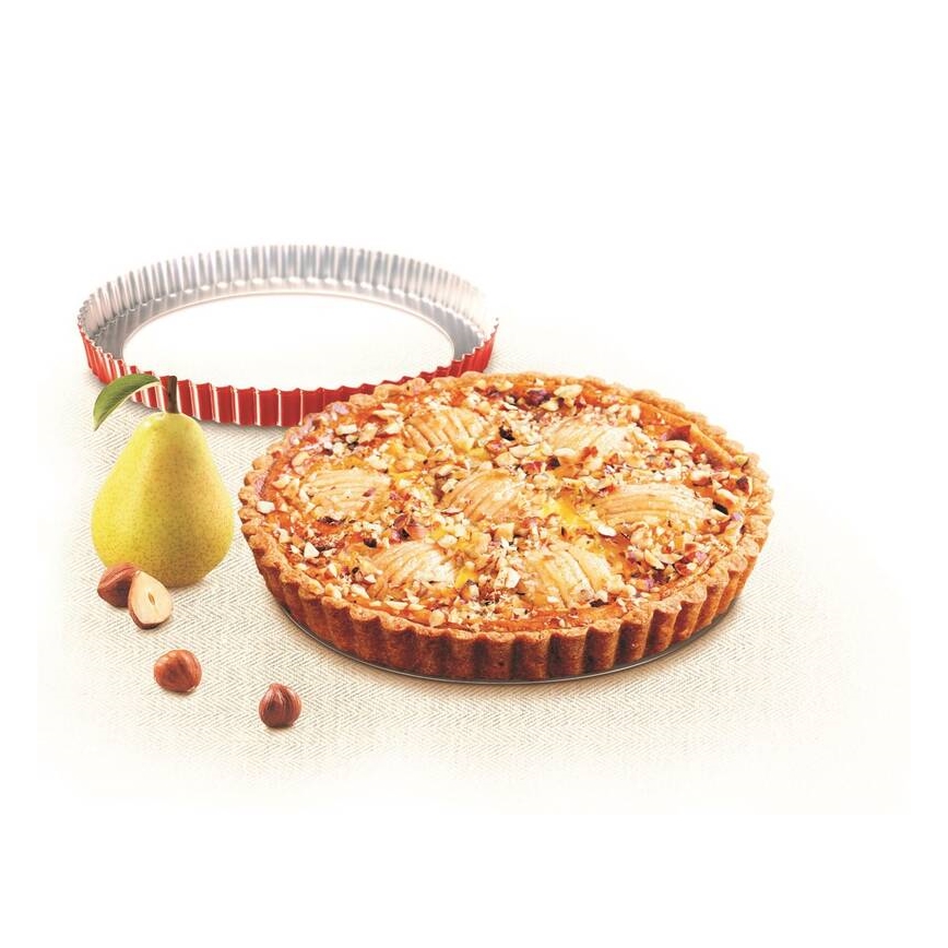 Tefal - Forma na koláč s vyberateľným dnom DELIBAKE 28 cm červená