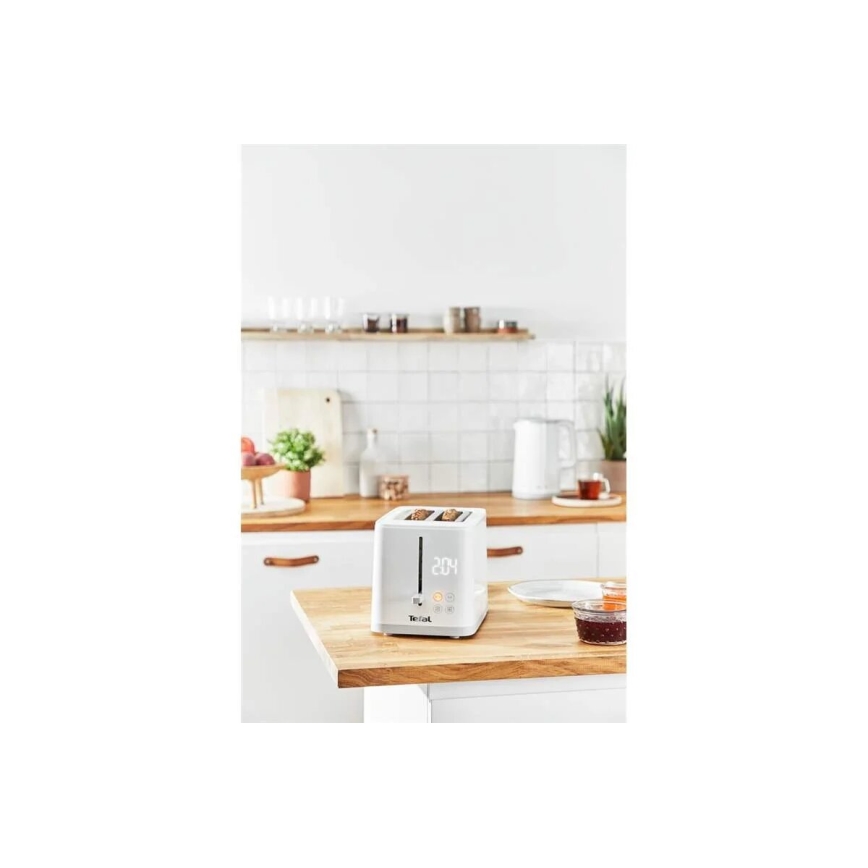 Tefal - Hriankovač s dvomi otvormi SENSE 850W/230V biela