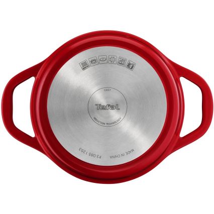 Tefal - Kastról AIR 20 cm s pokrievkou, červený