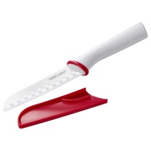 Tefal - Keramický nôž santoku INGENIO 13 cm biela/červená