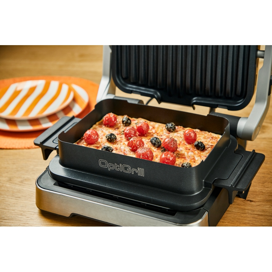 Tefal - Kontaktný gril OPTIGRILL 2100W/230V matný chróm