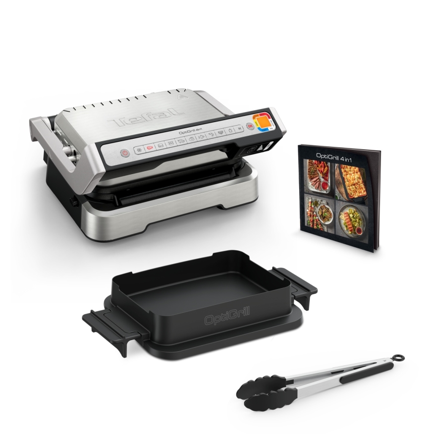 Tefal - Kontaktný gril OPTIGRILL 2100W/230V matný chróm