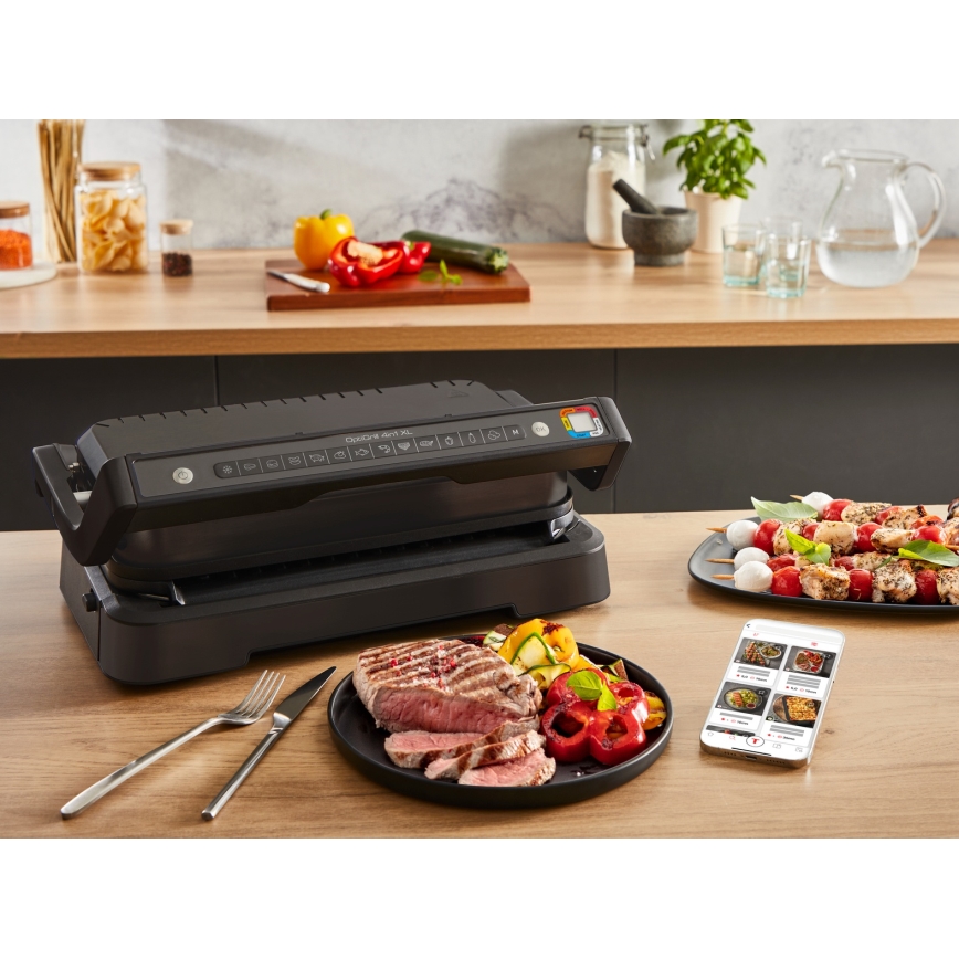 Tefal - Kontaktný gril OPTIGRILL 2200W/230V čierna