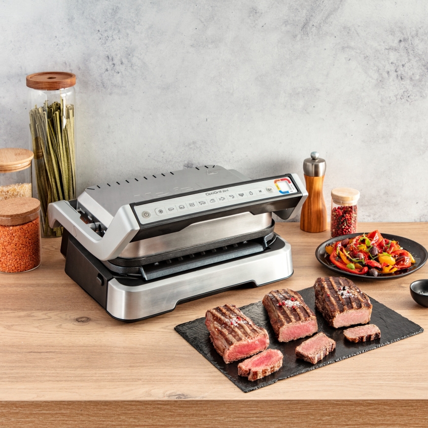 Tefal - Kontaktný gril OPTIGRILL 4v1 2100 W/230 V nerezová oceľ