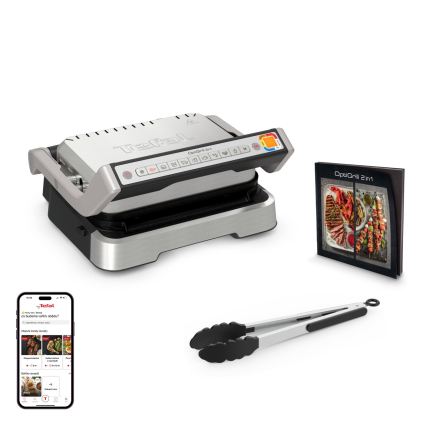 Tefal - Kontaktný gril OPTIGRILL 4v1 2100 W/230 V nerezová oceľ