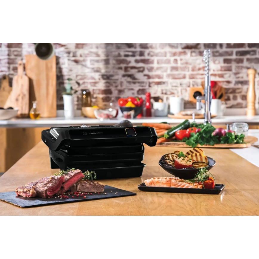 Tefal - Kontaktný gril OPTIGRILL ELITE 2000W/230V čierna