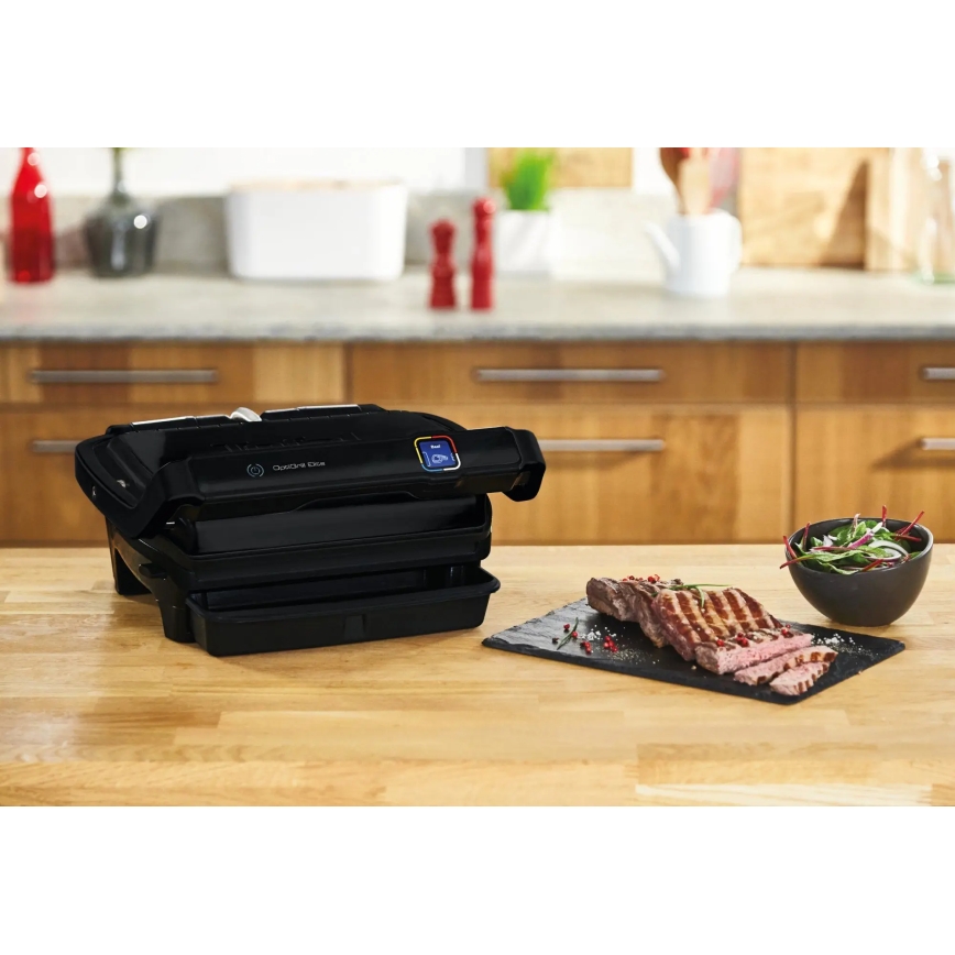 Tefal - Kontaktný gril OPTIGRILL ELITE 2000W/230V čierna
