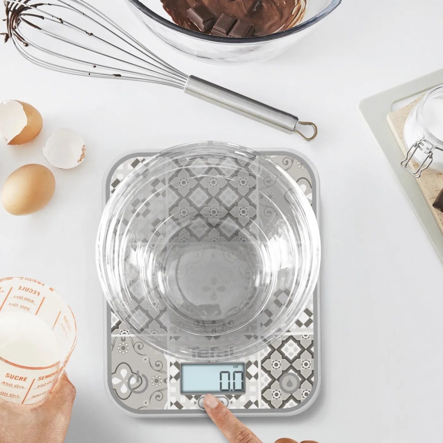 Tefal - Kuchynská váha OPTISS 2xAAA béžová