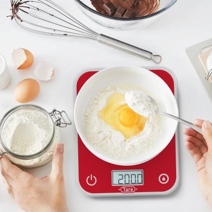 Tefal - Kuchynská váha OPTISS 2xAAA červená