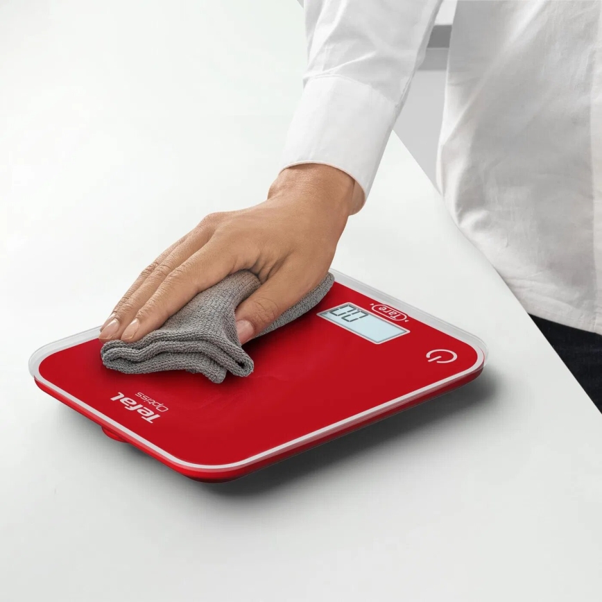 Tefal - Kuchynská váha OPTISS 2xAAA červená