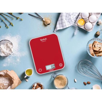 Tefal - Kuchynská váha OPTISS 2xAAA červená
