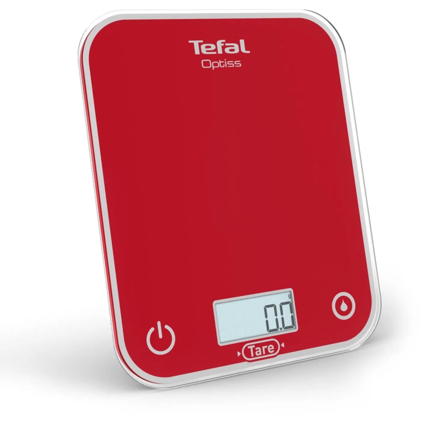Tefal - Kuchynská váha OPTISS 2xAAA červená