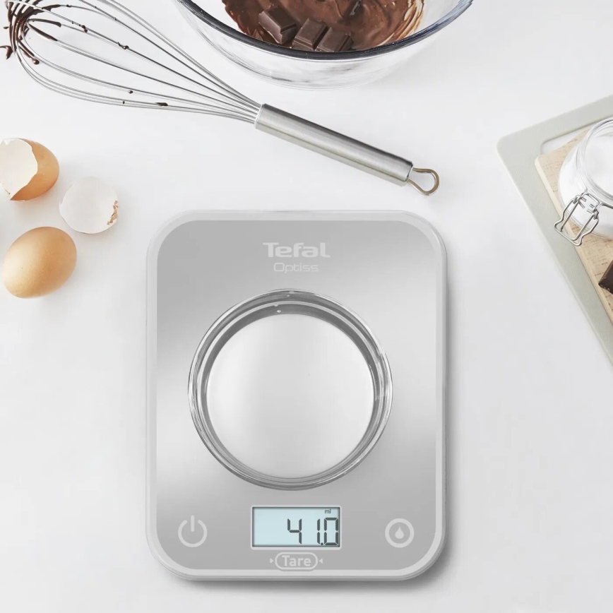 Tefal - Kuchynská váha OPTISS 2xAAA šedá