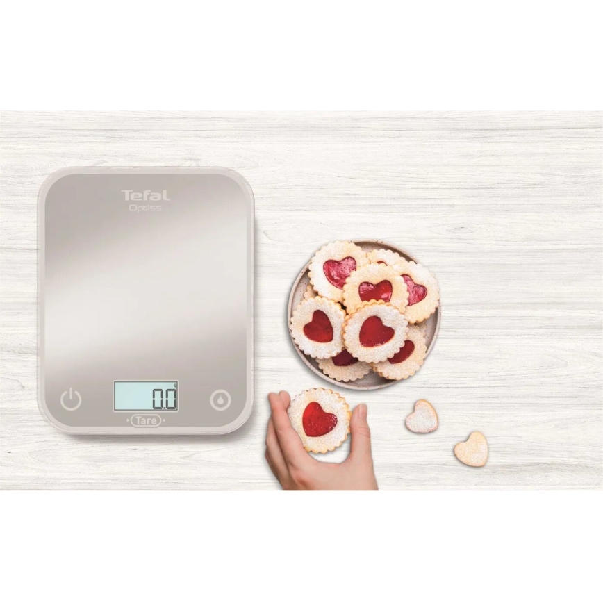 Tefal - Kuchynská váha OPTISS 2xAAA šedá