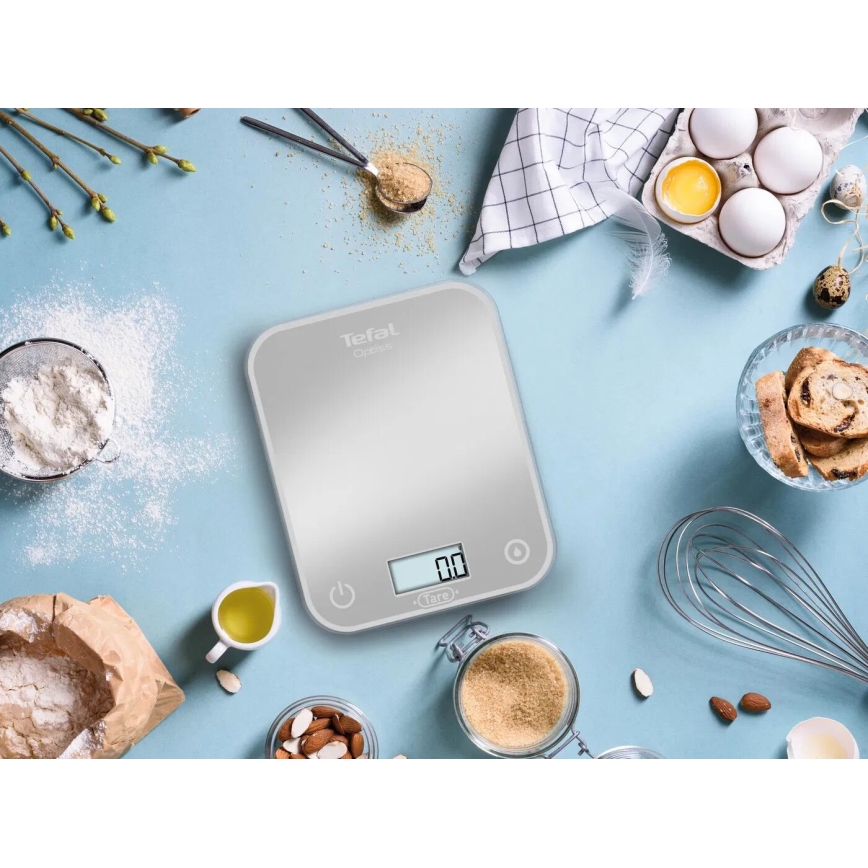Tefal - Kuchynská váha OPTISS 2xAAA šedá