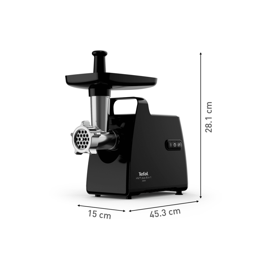 Tefal - Mlynček na mäso 6v1 2000W/230V čierna