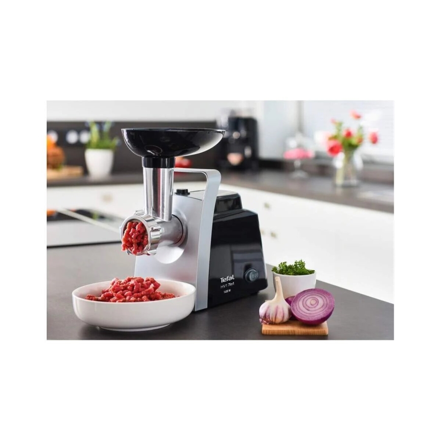 Tefal - Mlynček na mäso 7v1 1400W/230V čierna/strieborná