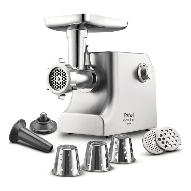Tefal - Mlynček na mäso 8v1 2200W/230V strieborná