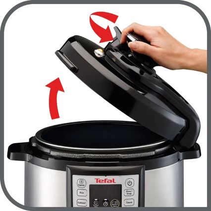 Tefal - Multifunkčný elektrický tlakový hrniec ALL IN ONE POT 1100W/230V chróm/čierna