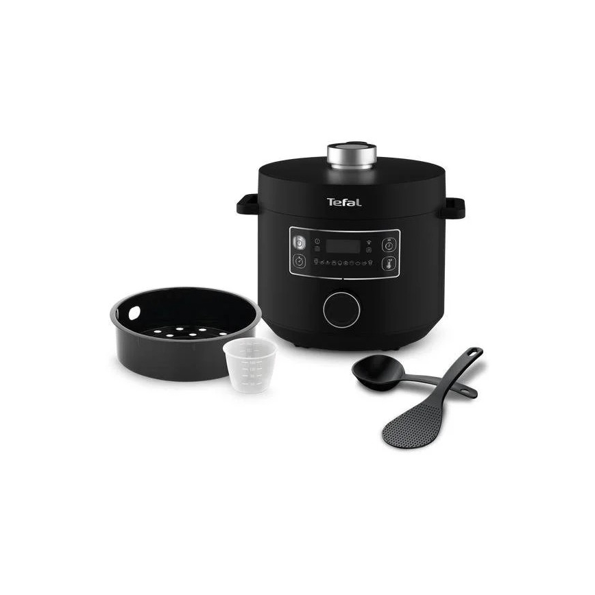 Tefal - Multifunkčný elektrický hrniec TURBO CUISINE 4,8 l 1090W/230V čierna