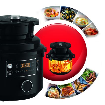 Tefal - Multifunkčný elektrický tlakový hrniec 7,6 l 1200W/230V čierna