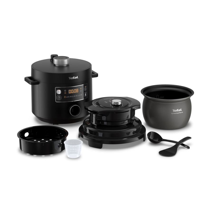 Tefal - Multifunkčný elektrický tlakový hrniec 7,6 l 1200W/230V čierna