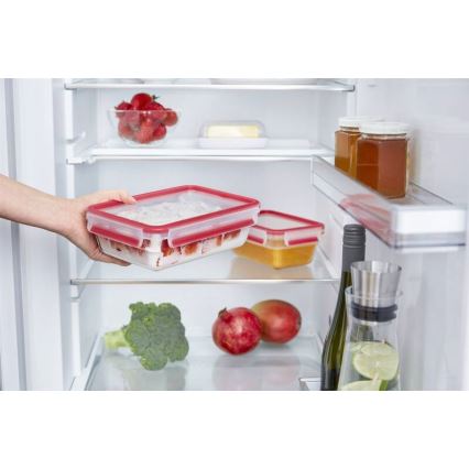 Tefal - Nádoba na potraviny 0,85 l MSEAL GLASS červená/sklo