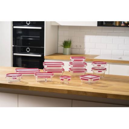 Tefal - Nádoba na potraviny 0,85 l MSEAL GLASS červená/sklo