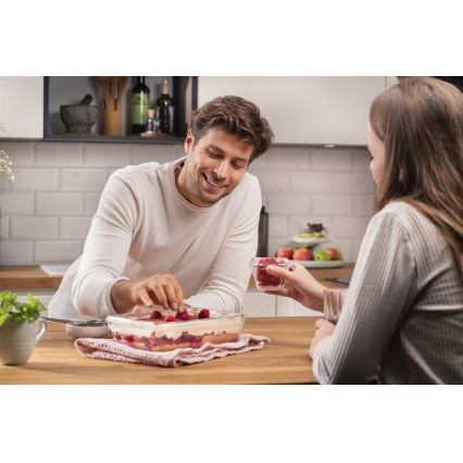 Tefal - Nádoba na potraviny 2 l MSEAL GLASS červená/sklo