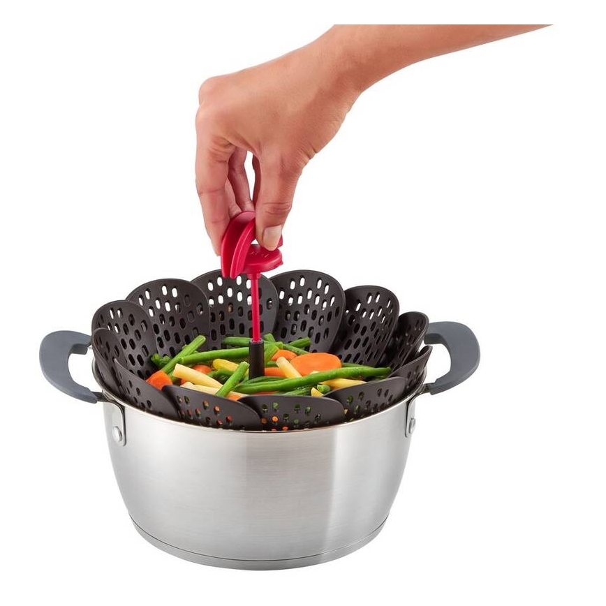 Tefal - Naparovací košík INGENIO čierna/červená