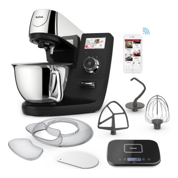 Tefal - Nerezový kuchynský robot s váhou I-COACH TOUCH 1200W/230V