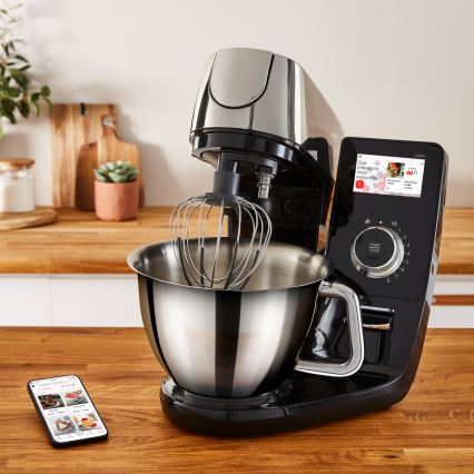 Tefal - Nerezový kuchynský robot s váhou I-COACH TOUCH 1200W/230V