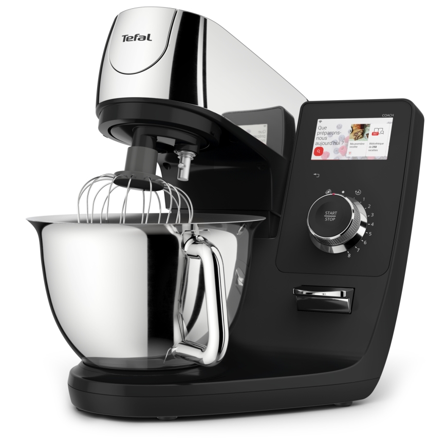 Tefal - Nerezový kuchynský robot s váhou I-COACH TOUCH 1200W/230V